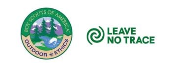The outdoor ethics and Leave No Trace logos