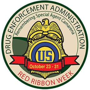 Red ribbon week patch