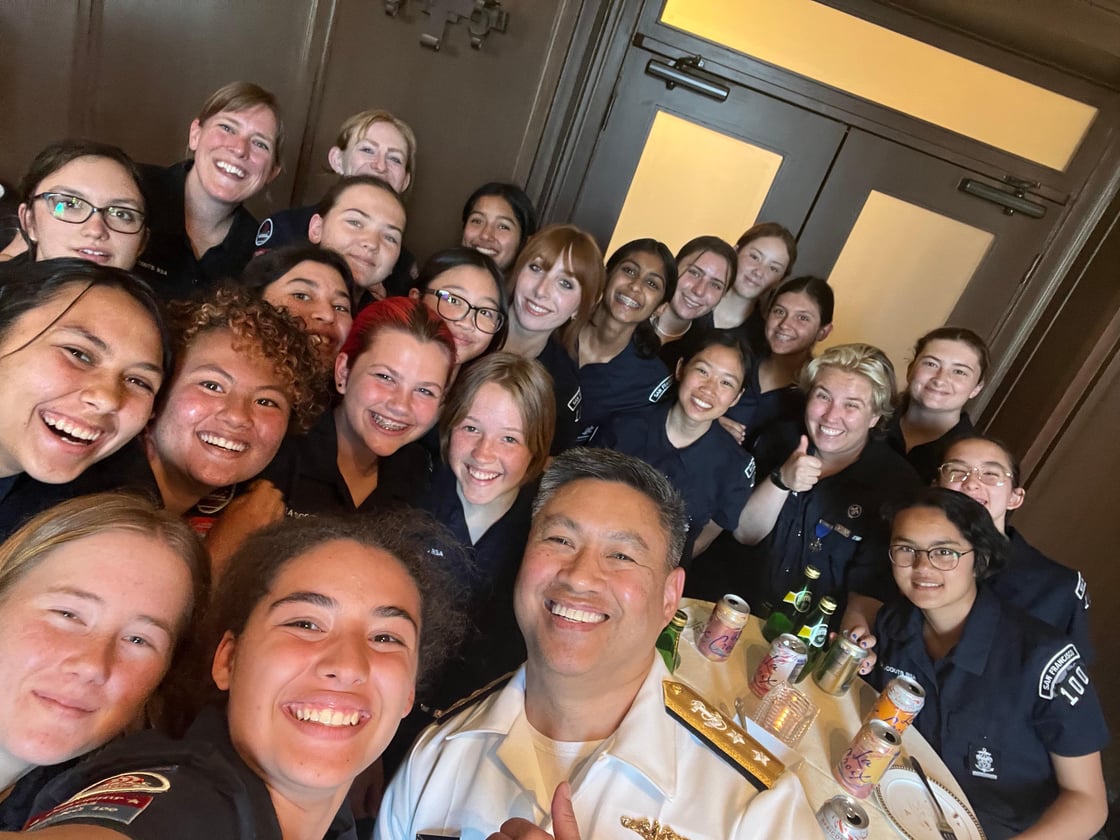SSS Viking scouts take selfie with Rear Admiral Dollaga of the US Navy